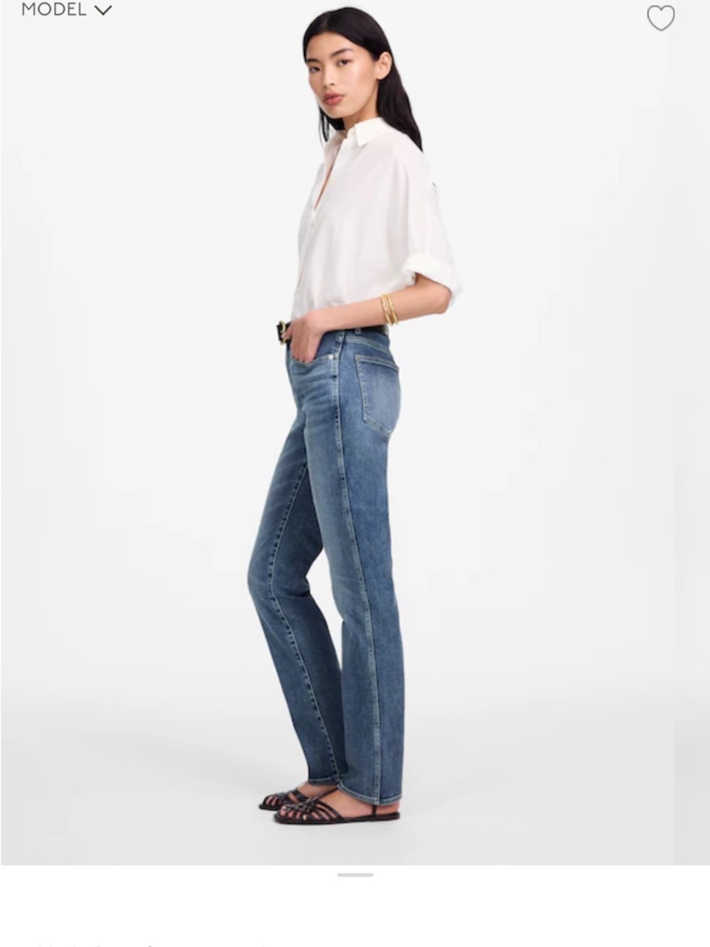 Madewell Stovepipe Jeans in Medium Blue Wash - Picture 4 of 11